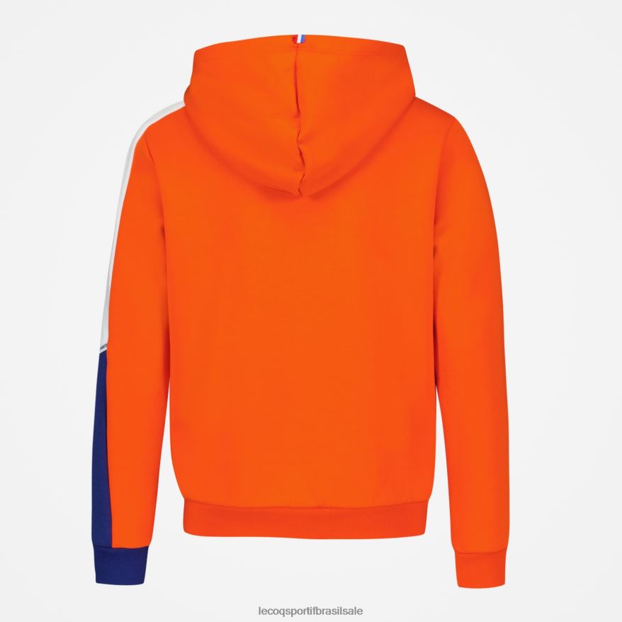 Le Coq Sportif roupas moletom com capuz laranja crianças 84V684643