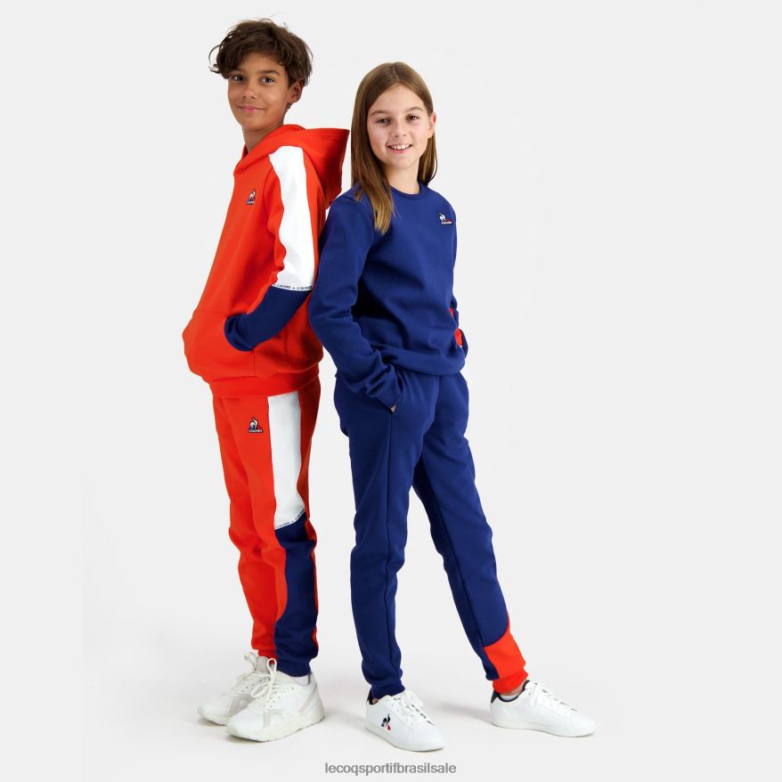 Le Coq Sportif roupas moletom com capuz laranja crianças 84V684643