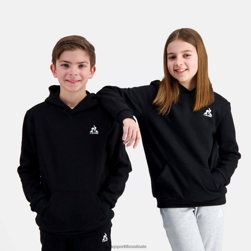 Le Coq Sportif roupas moletom com capuz preto crianças 84V684399