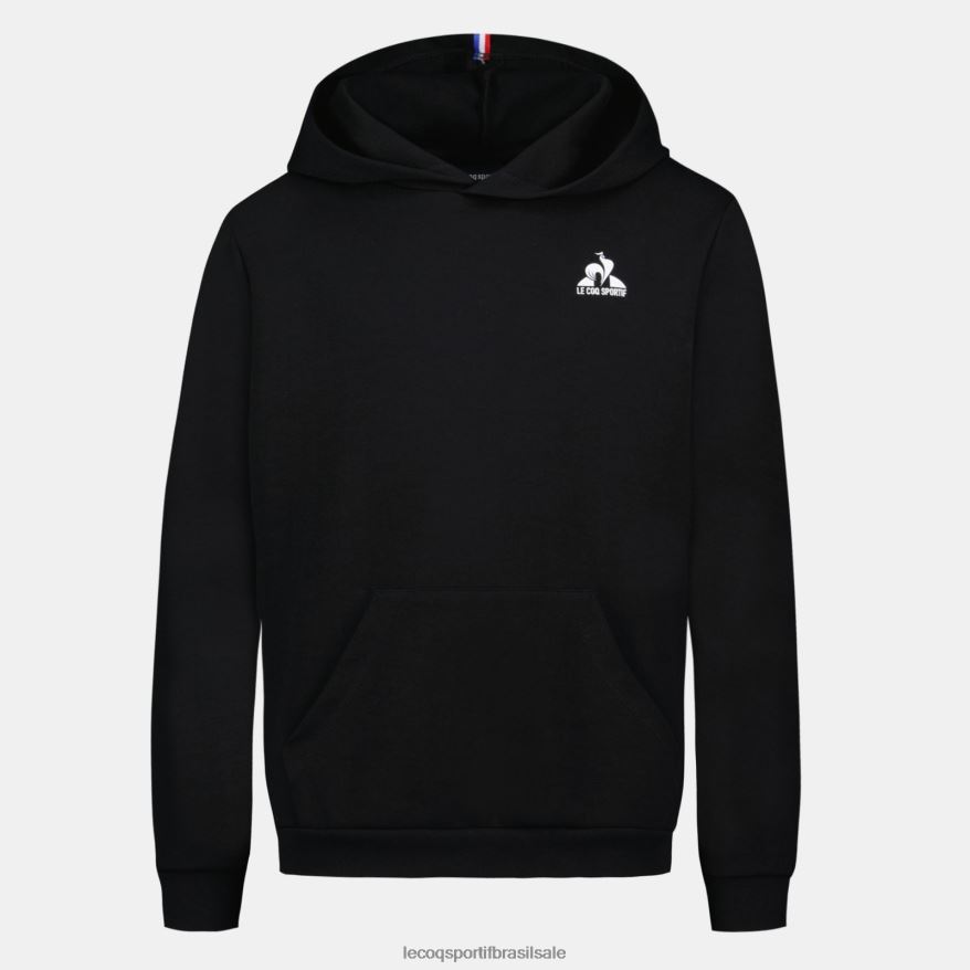 Le Coq Sportif roupas moletom com capuz preto crianças 84V684399