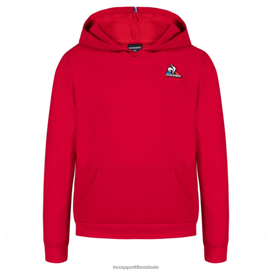 Le Coq Sportif roupas moletom com capuz vermelho crianças 84V684668