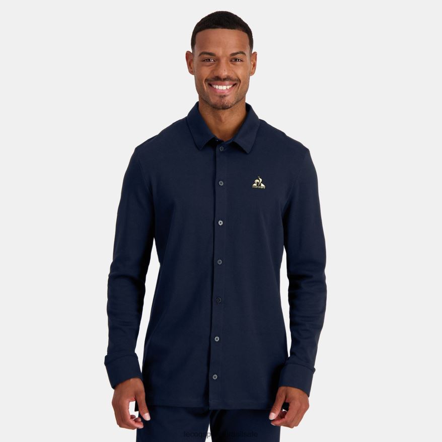 Le Coq Sportif roupas camisa azul homens 84V684460