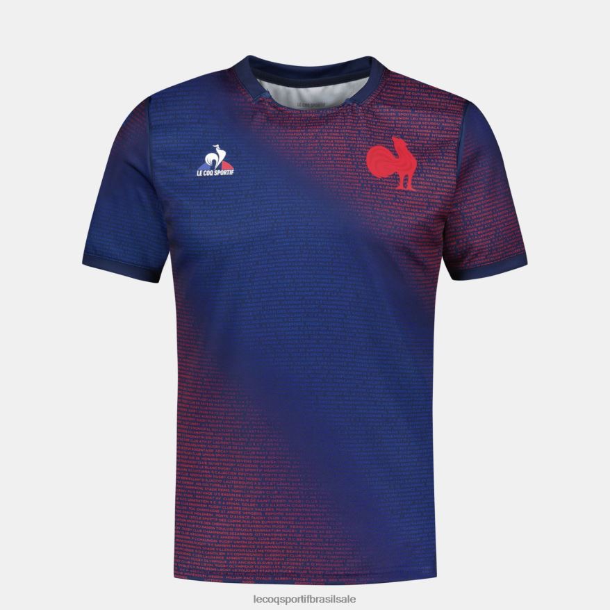 Le Coq Sportif roupas camisa pré-jogo - xv de france azul homens 84V684173
