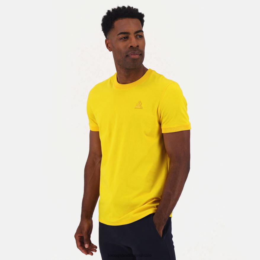 Le Coq Sportif roupas camiseta amarela homens 84V684465