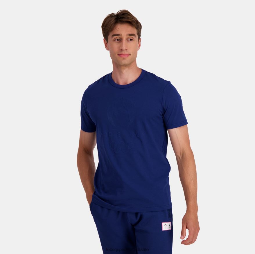 Le Coq Sportif roupas camiseta azul homens 84V684202