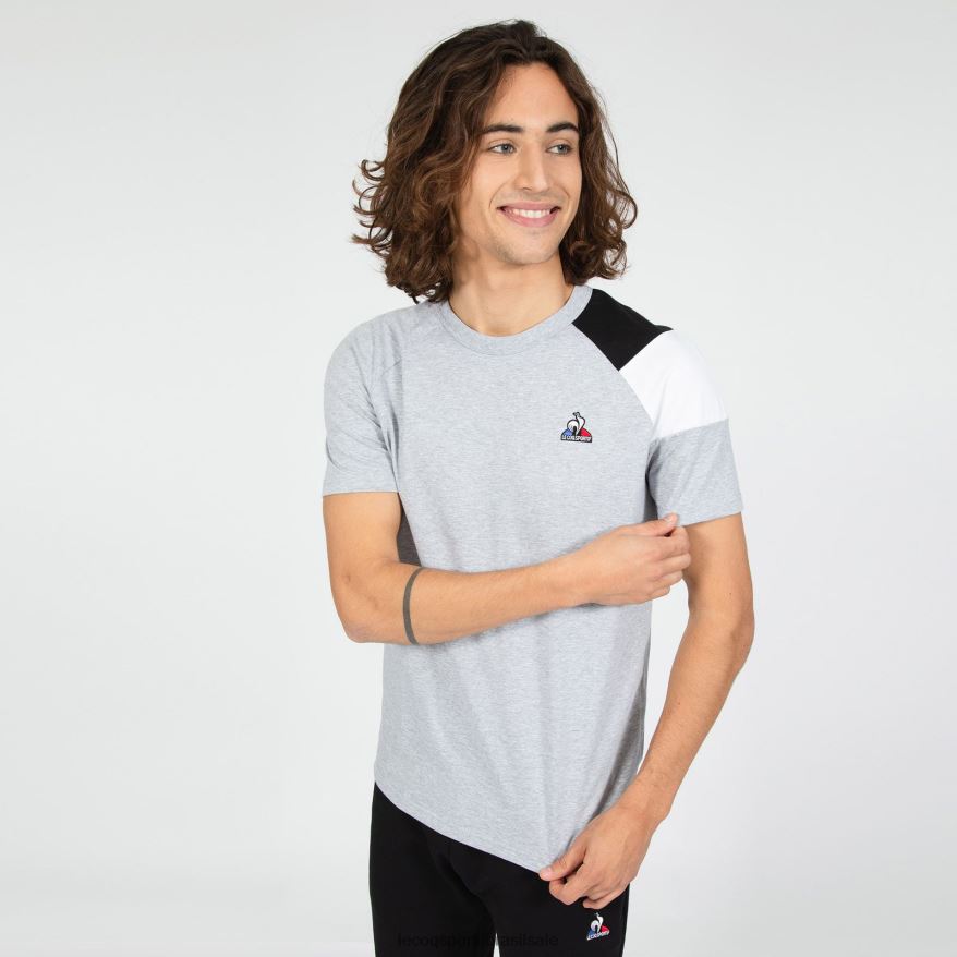 Le Coq Sportif roupas camiseta cinza homens 84V684190