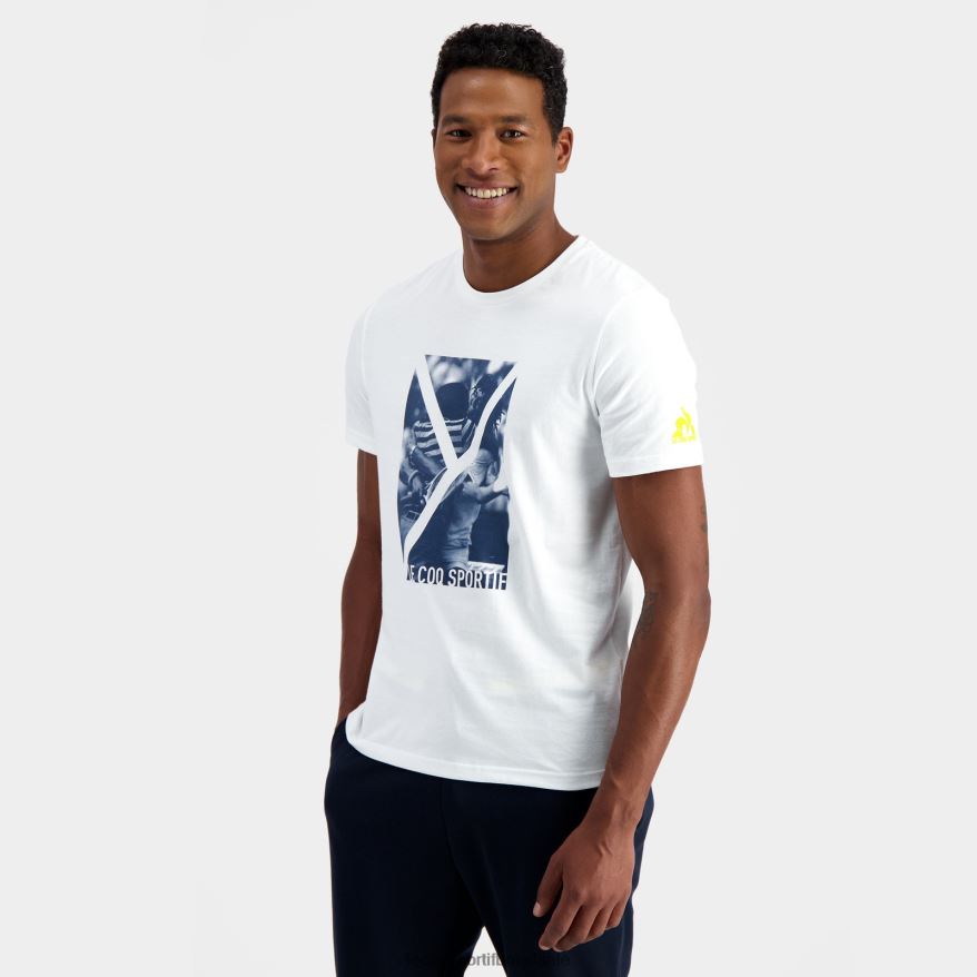 Le Coq Sportif roupas camiseta da moda branca homens 84V684160