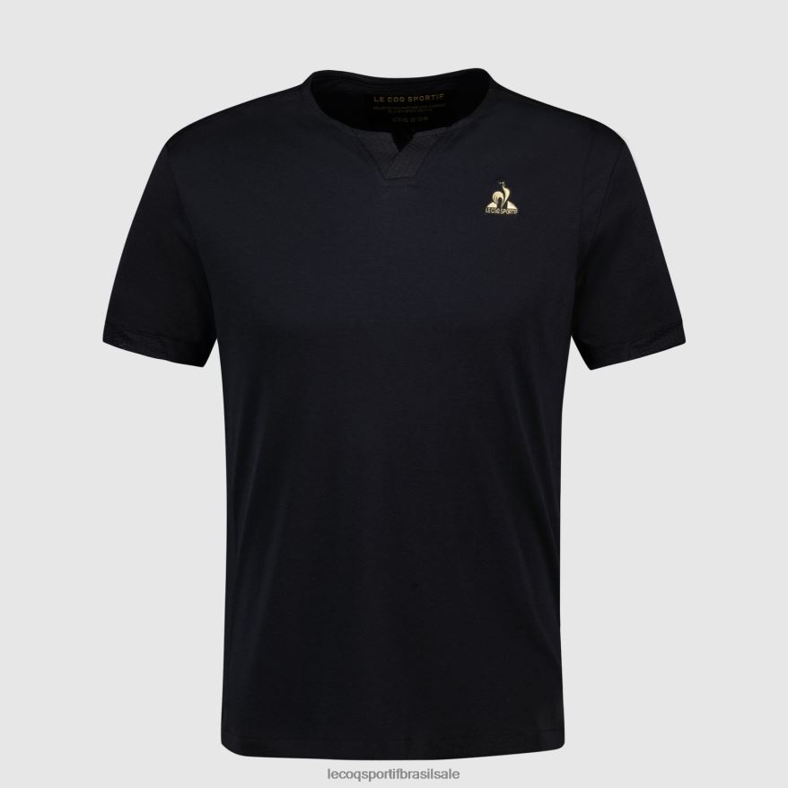 Le Coq Sportif roupas camiseta da moda preta homens 84V684155