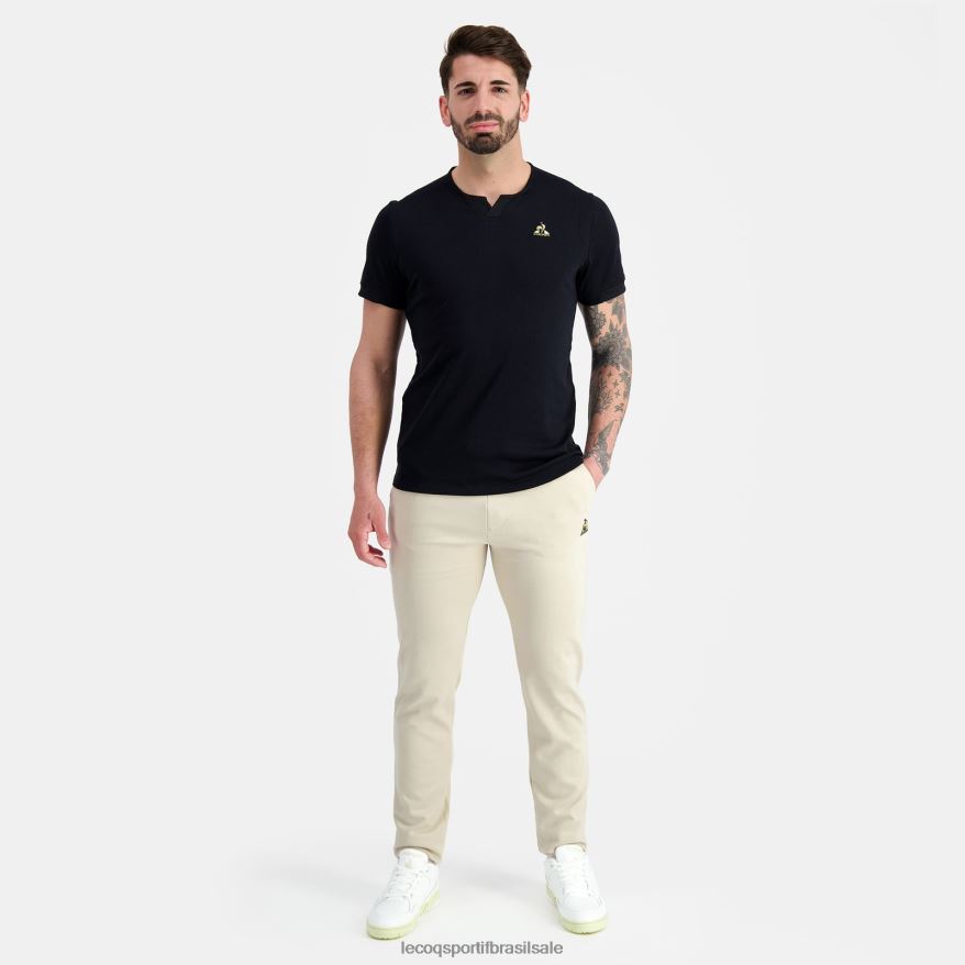 Le Coq Sportif roupas camiseta da moda preta homens 84V684155
