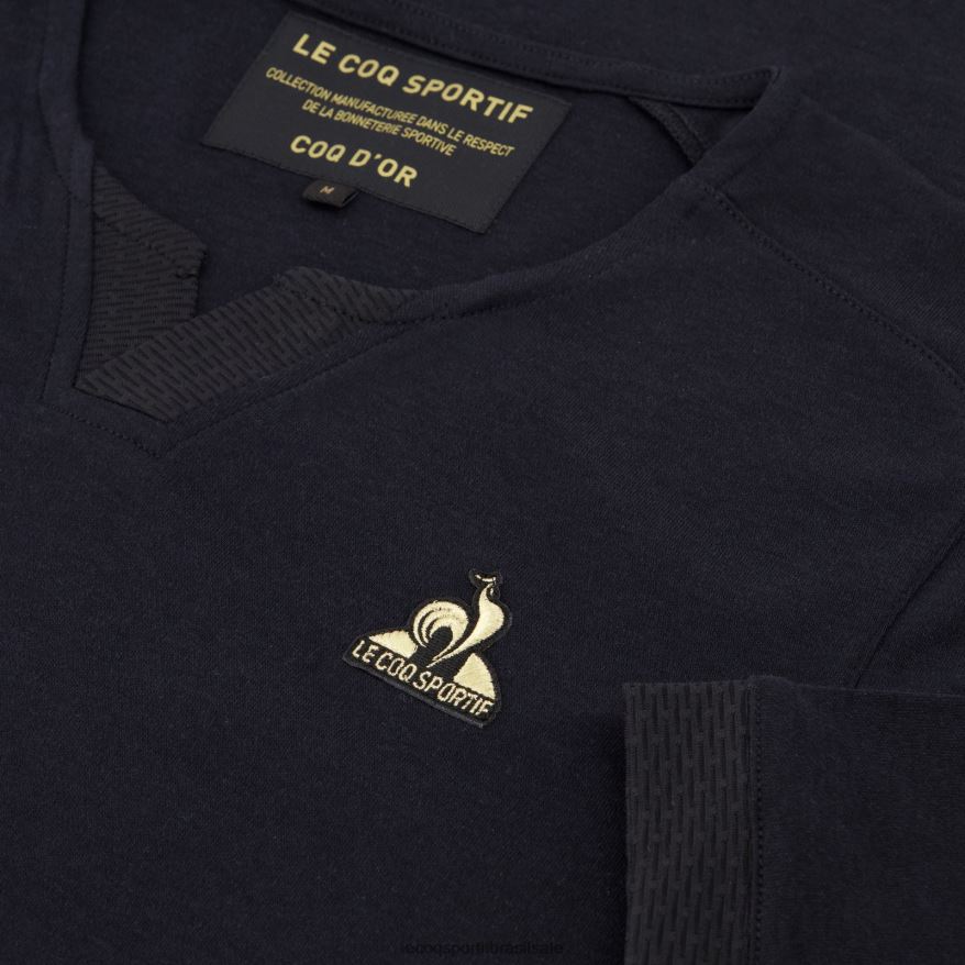 Le Coq Sportif roupas camiseta da moda preta homens 84V684155