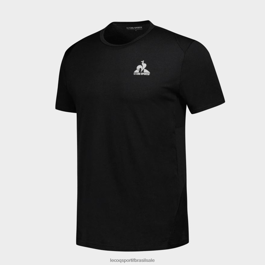Le Coq Sportif roupas camiseta da moda preta homens 84V684174