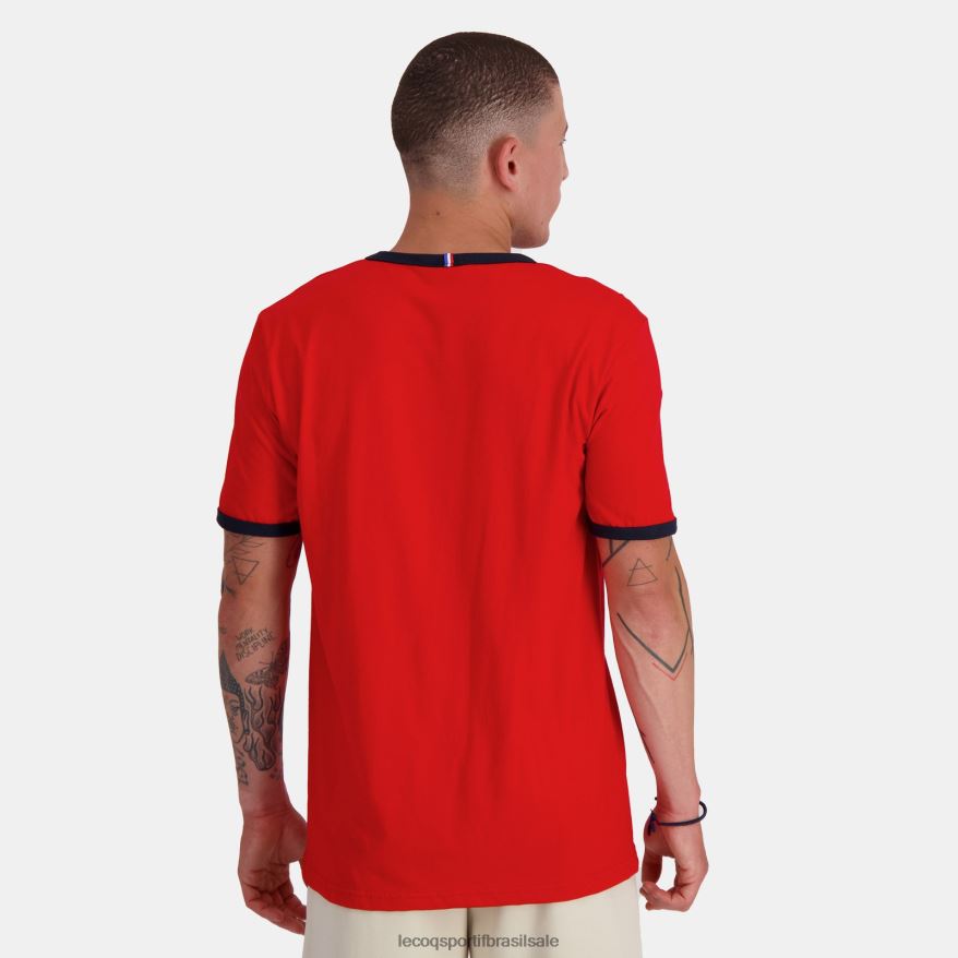 Le Coq Sportif roupas camiseta da moda vermelha homens 84V684149
