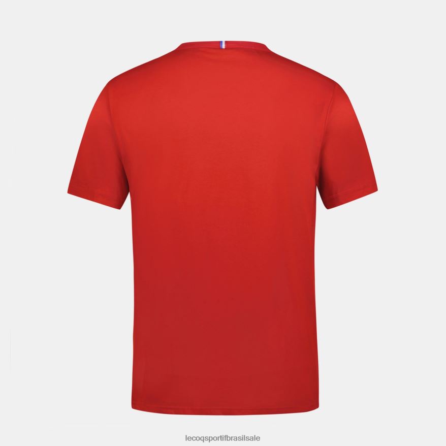Le Coq Sportif roupas camiseta da moda vermelha homens 84V684150