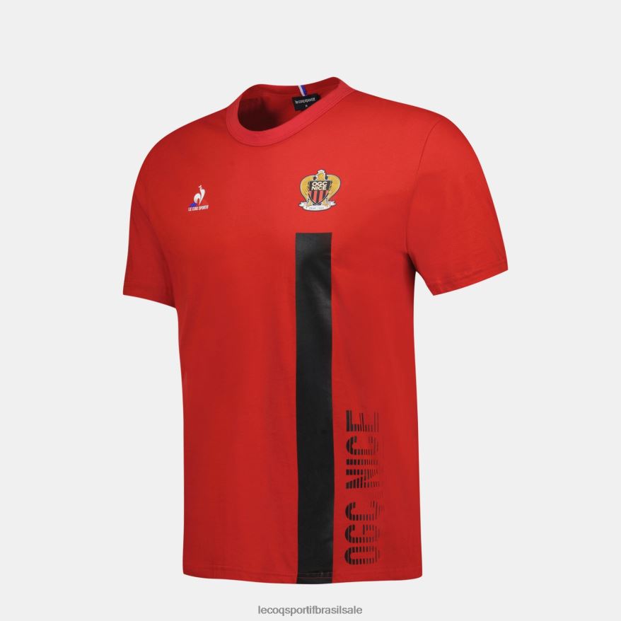 Le Coq Sportif roupas camiseta da moda vermelha homens 84V684150