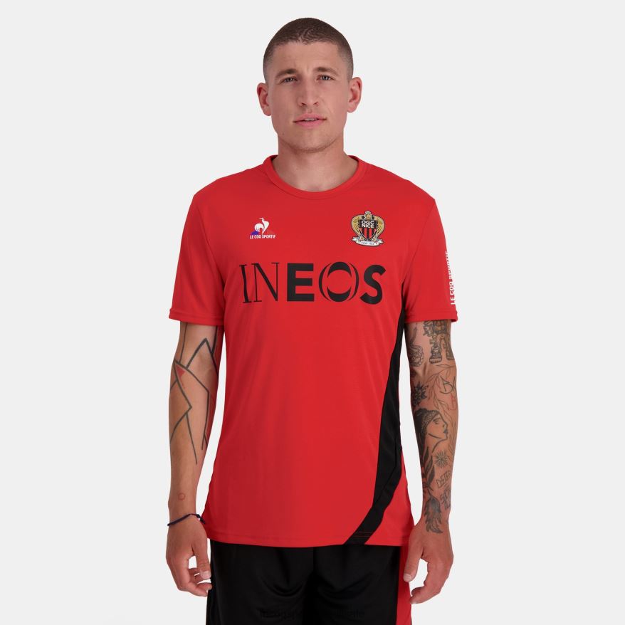 Le Coq Sportif roupas camiseta da moda vermelha homens 84V684154