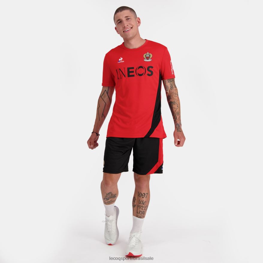 Le Coq Sportif roupas camiseta da moda vermelha homens 84V684154