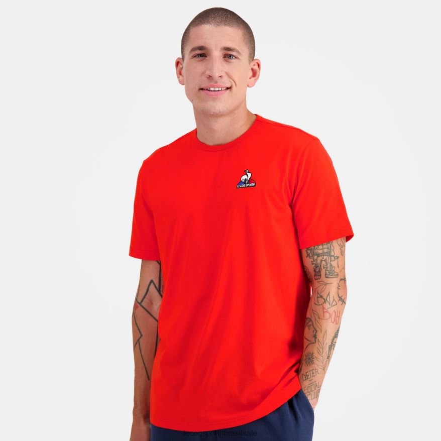 Le Coq Sportif roupas camiseta da moda vermelha homens 84V684171