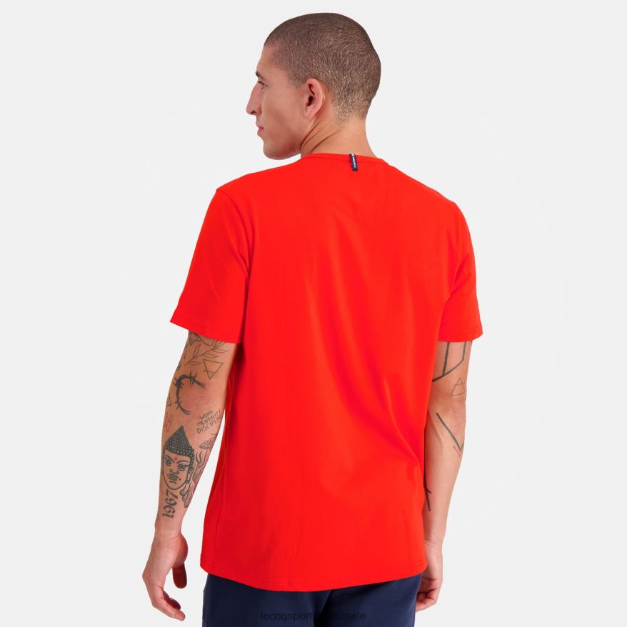 Le Coq Sportif roupas camiseta da moda vermelha homens 84V684171