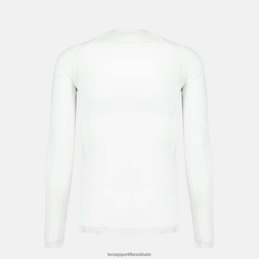 Le Coq Sportif roupas camiseta manga longa branca homens 84V684197