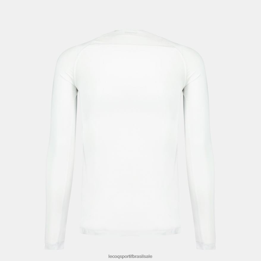 Le Coq Sportif roupas camiseta manga longa branca homens 84V684200