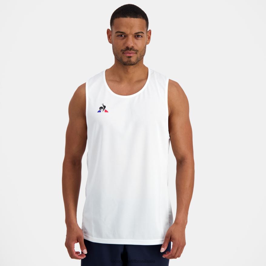 Le Coq Sportif roupas colete top branco homens 84V684199