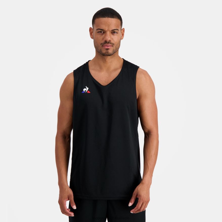 Le Coq Sportif roupas colete top preto homens 84V684198