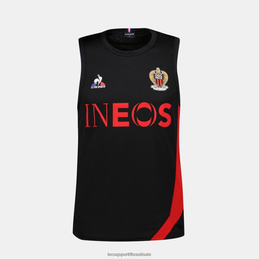 Le Coq Sportif roupas colete top preto homens 84V684207