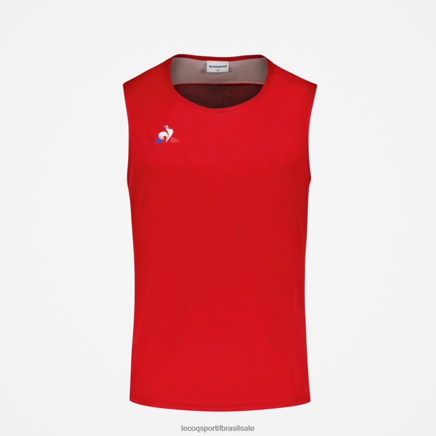 Le Coq Sportif roupas colete top vermelho homens 84V684196