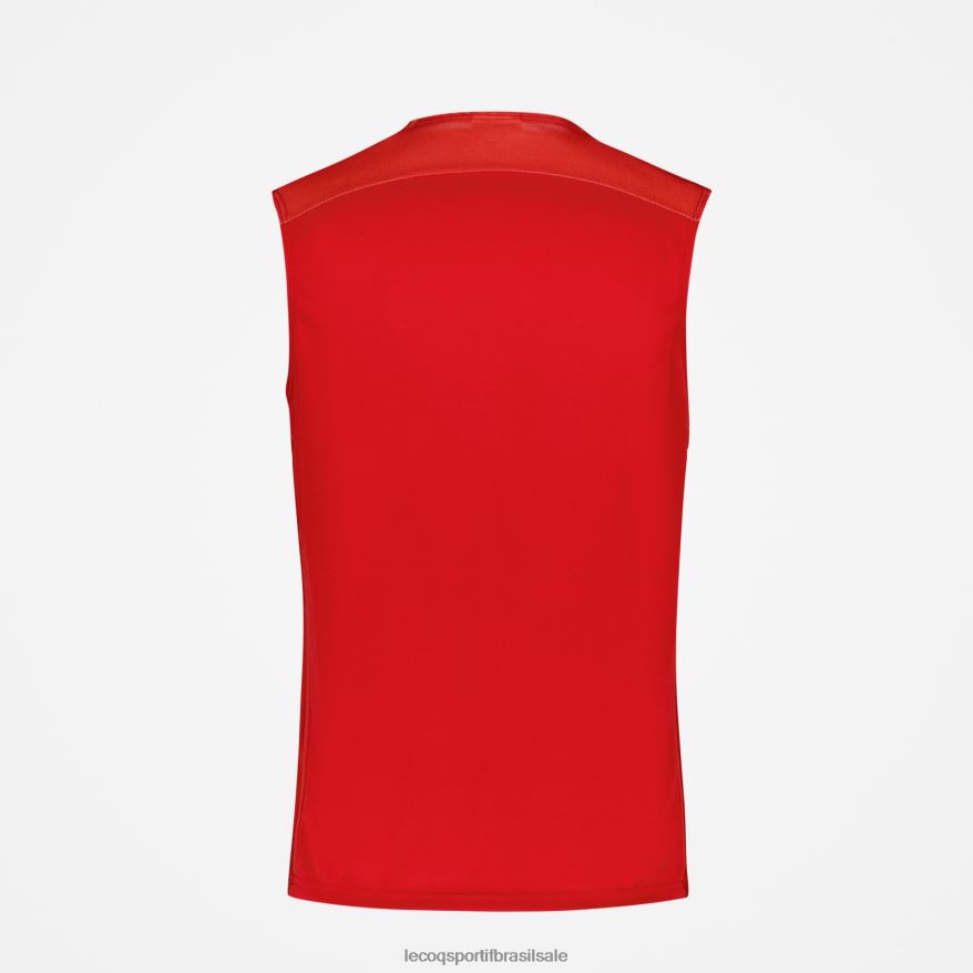 Le Coq Sportif roupas colete top vermelho homens 84V684196