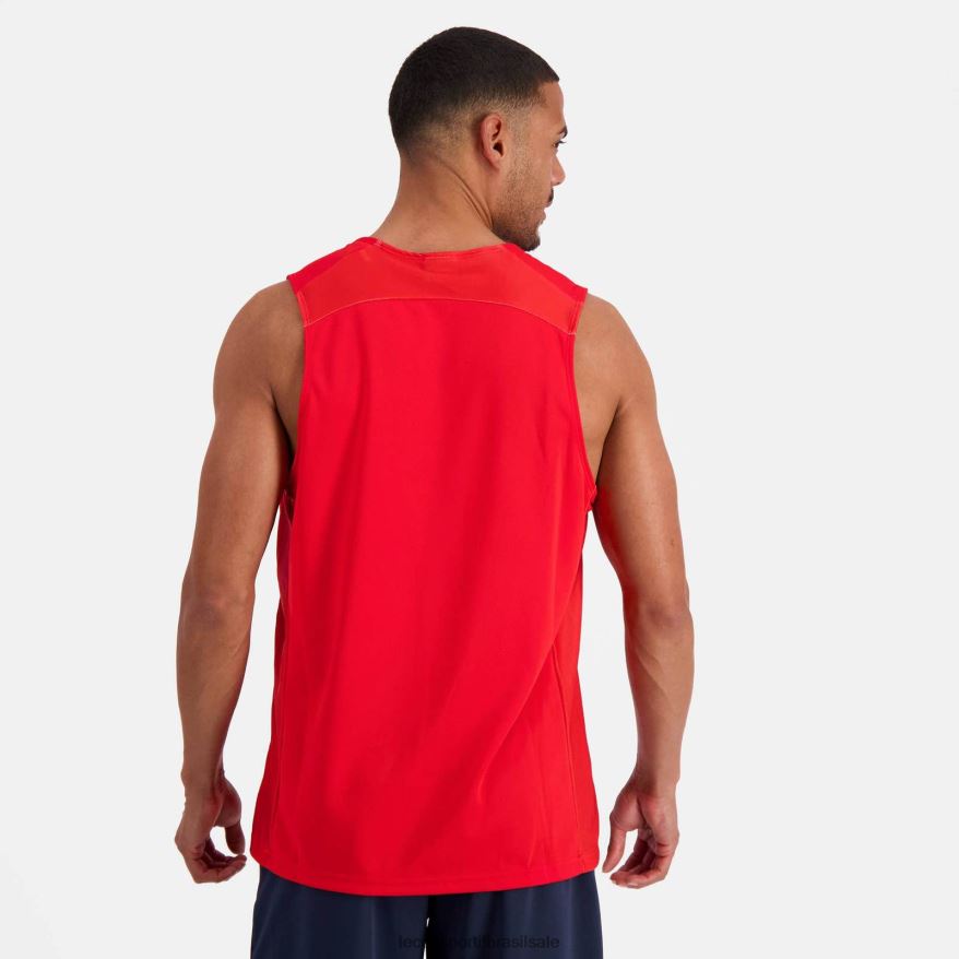 Le Coq Sportif roupas colete top vermelho homens 84V684196