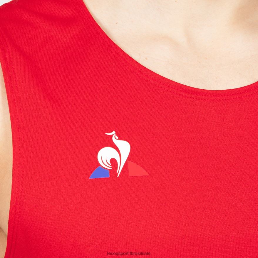 Le Coq Sportif roupas colete top vermelho homens 84V684196