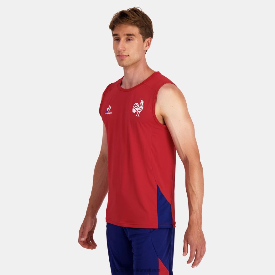 Le Coq Sportif roupas colete top vermelho homens 84V684214