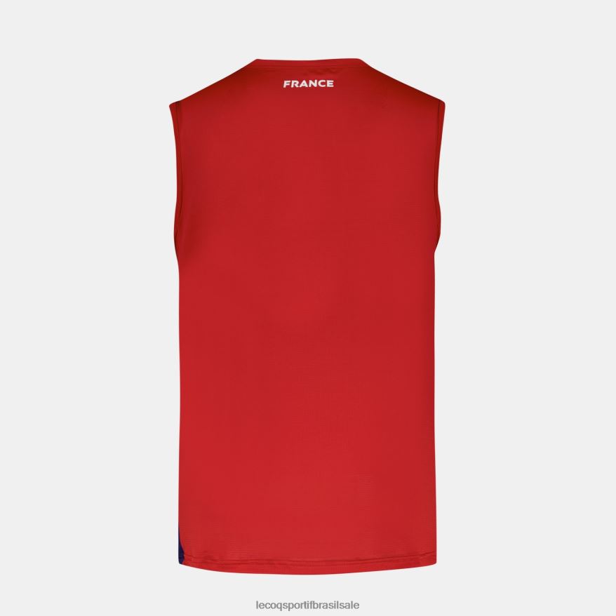 Le Coq Sportif roupas colete top vermelho homens 84V684214