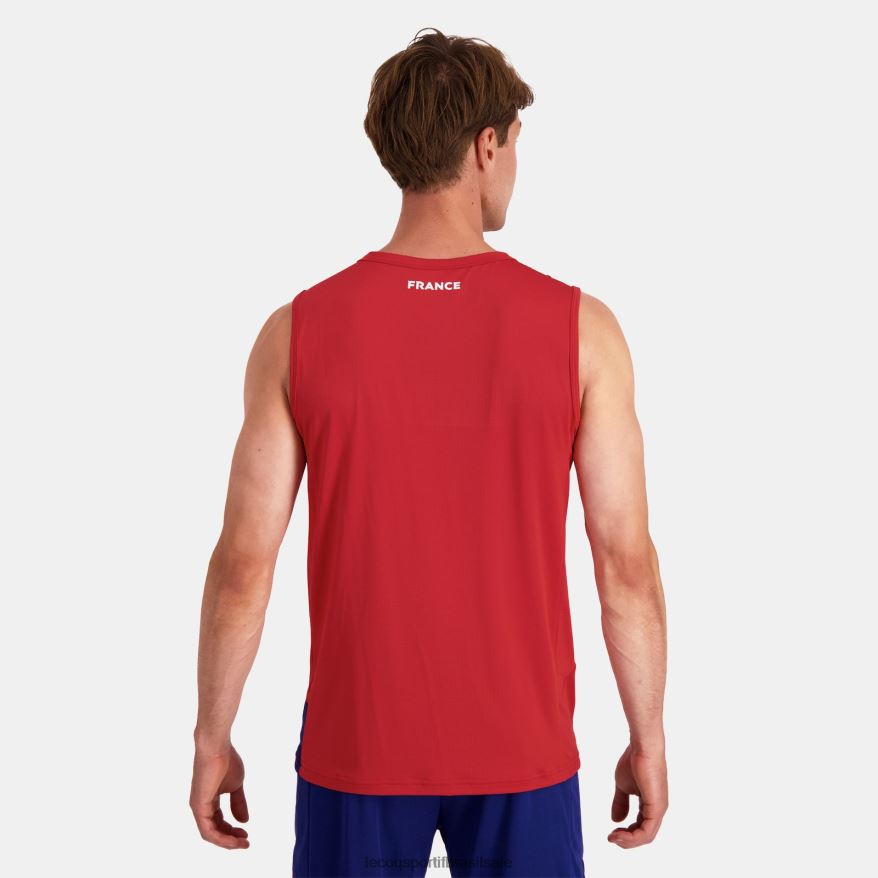 Le Coq Sportif roupas colete top vermelho homens 84V684214
