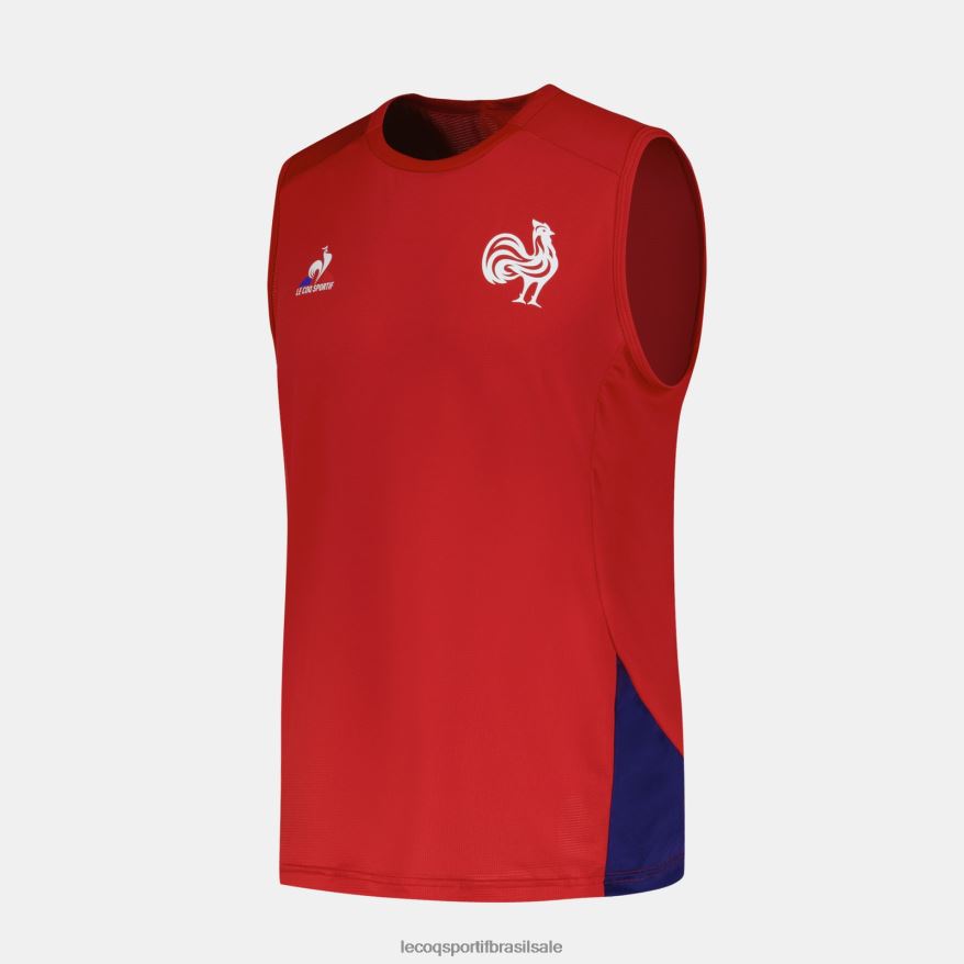 Le Coq Sportif roupas colete top vermelho homens 84V684214
