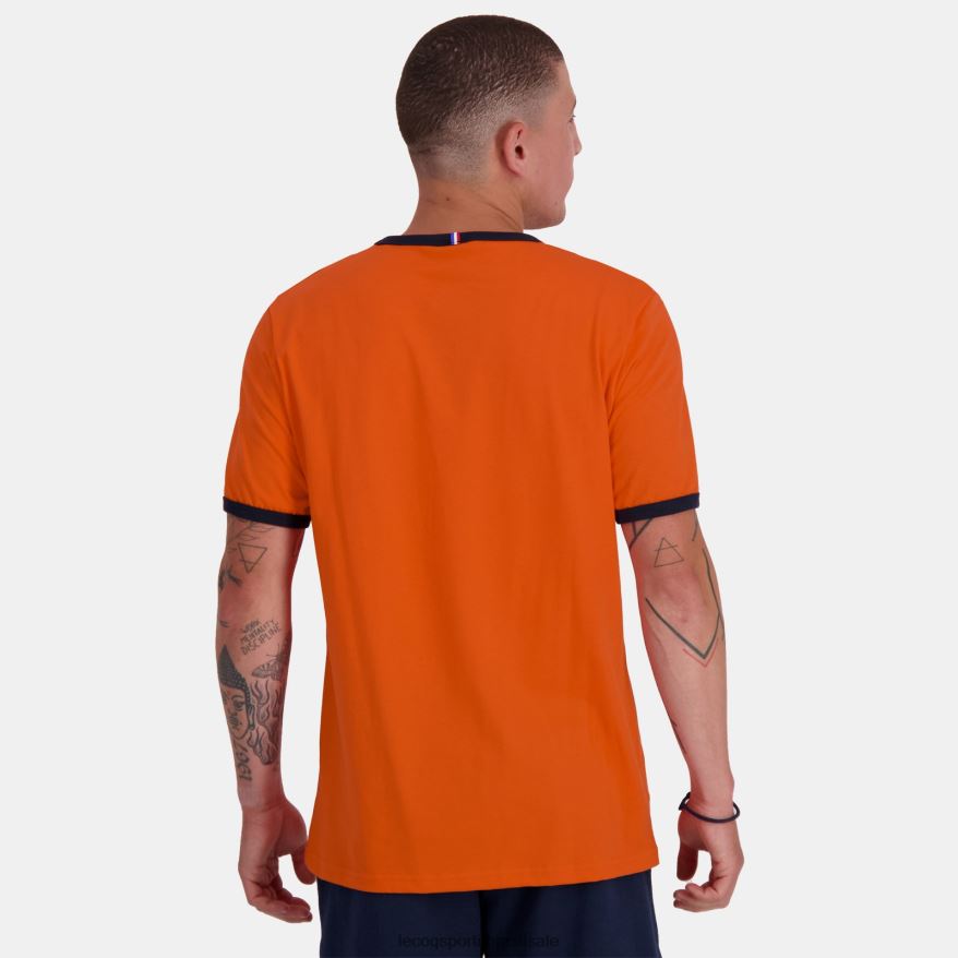 Le Coq Sportif roupas moda camiseta laranja homens 84V684151