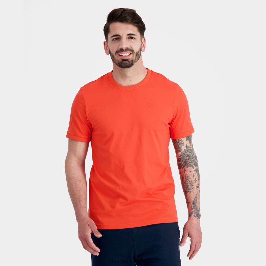 Le Coq Sportif roupas moda camiseta laranja homens 84V684152