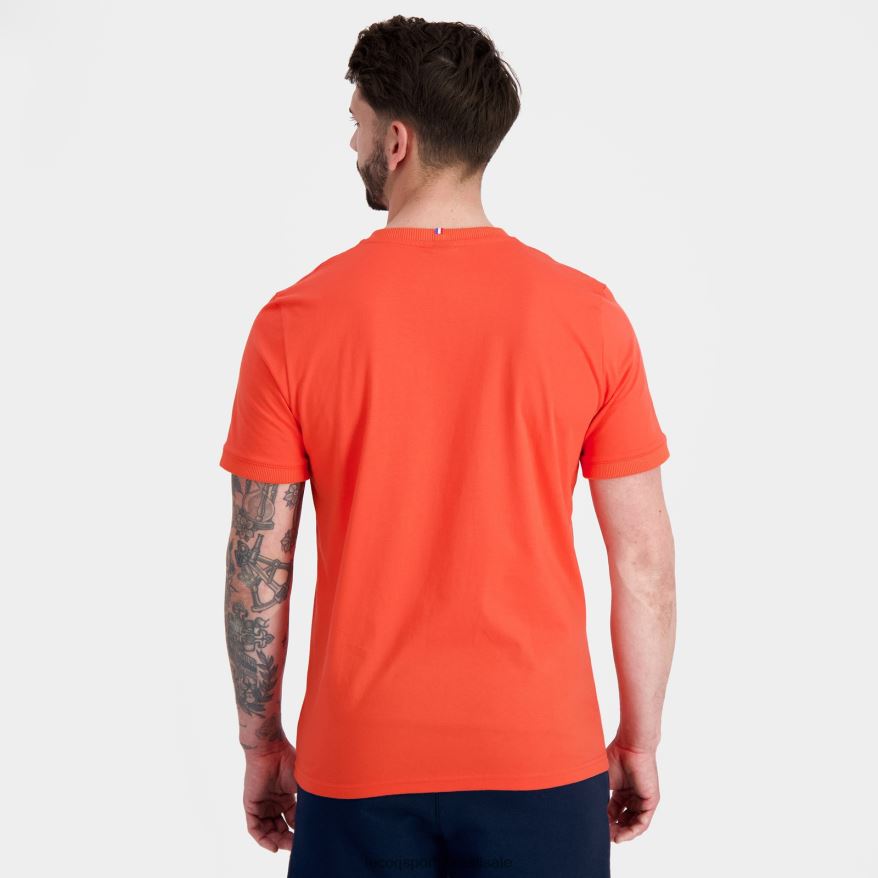 Le Coq Sportif roupas moda camiseta laranja homens 84V684152