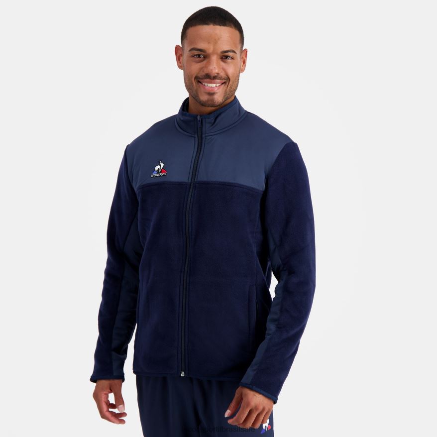 Le Coq Sportif roupas jaqueta polar azul homens 84V684122