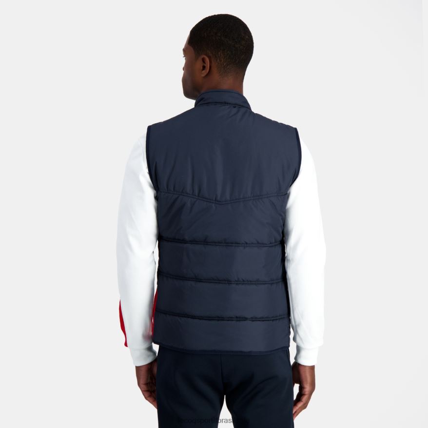 Le Coq Sportif roupas jaqueta unissex sem mangas azul homens 84V684118