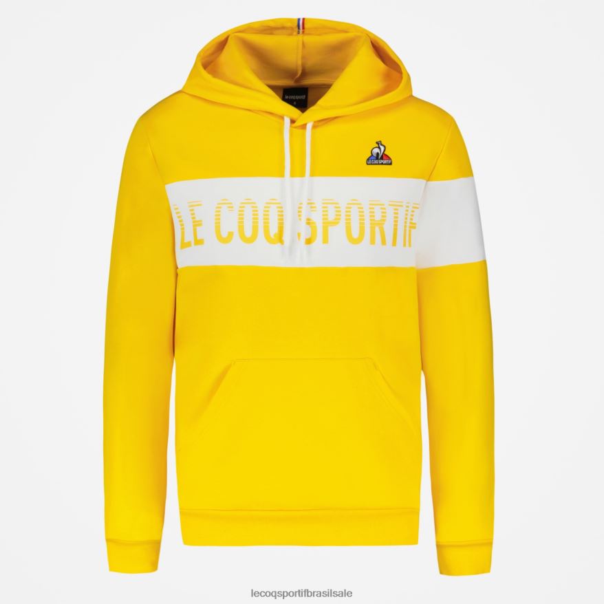 Le Coq Sportif roupas moletom com capuz amarelo homens 84V684438