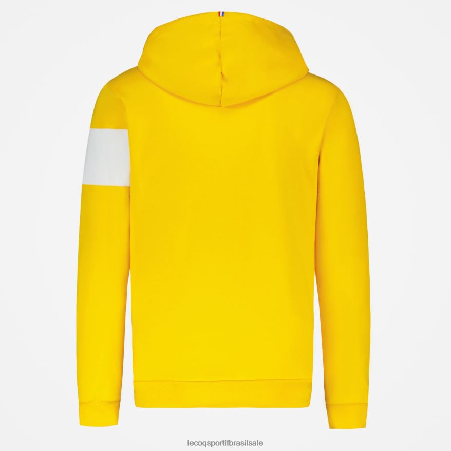 Le Coq Sportif roupas moletom com capuz amarelo homens 84V684438
