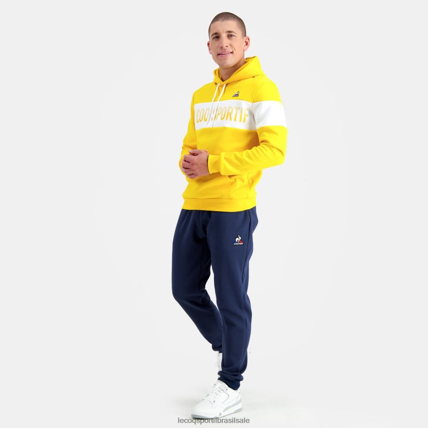 Le Coq Sportif roupas moletom com capuz amarelo homens 84V684438