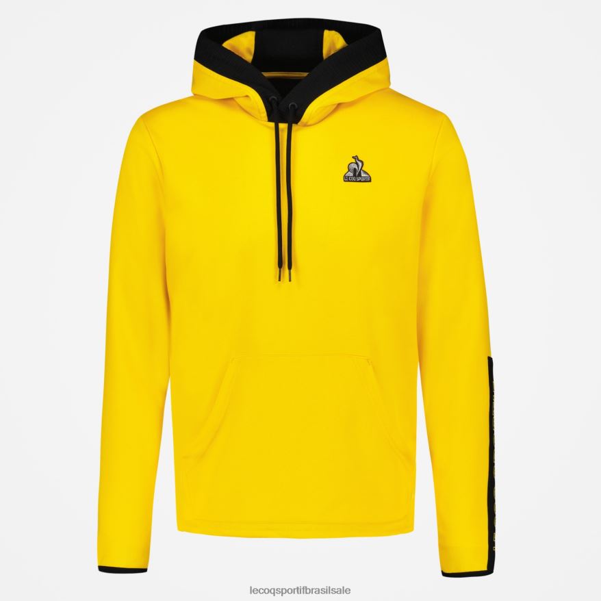 Le Coq Sportif roupas moletom com capuz amarelo homens 84V684451