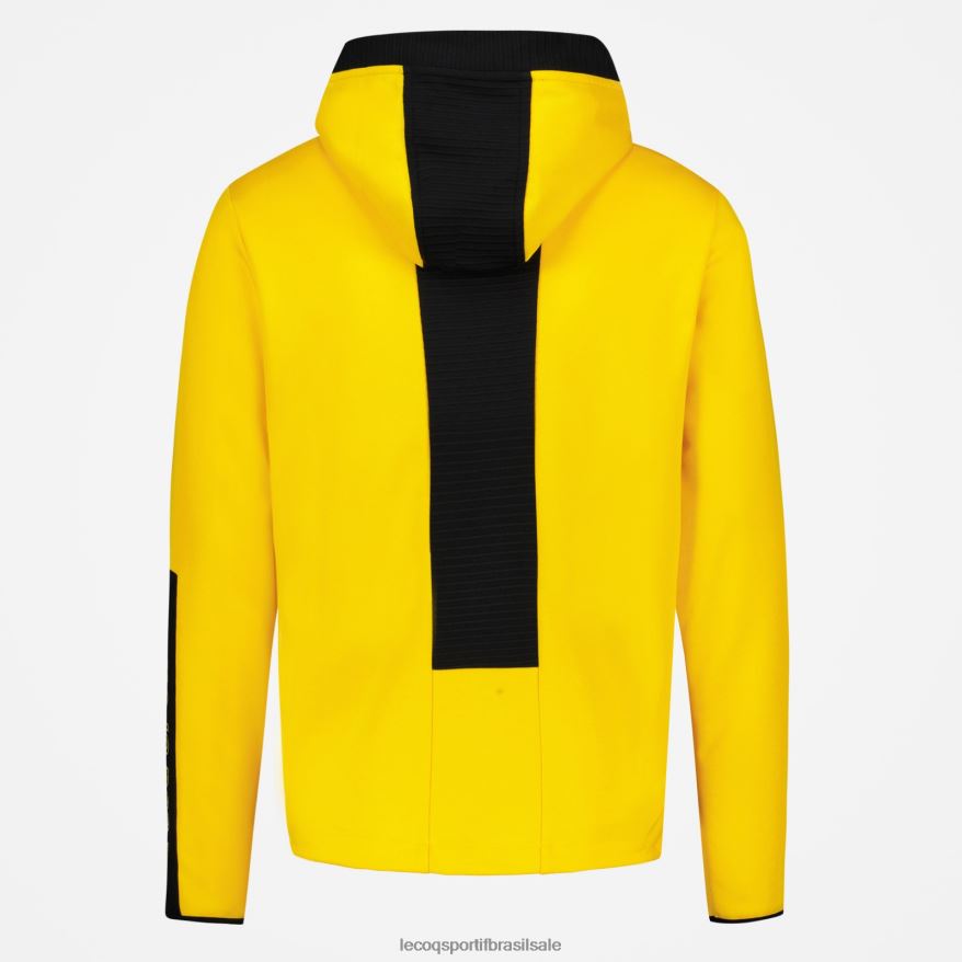 Le Coq Sportif roupas moletom com capuz amarelo homens 84V684451