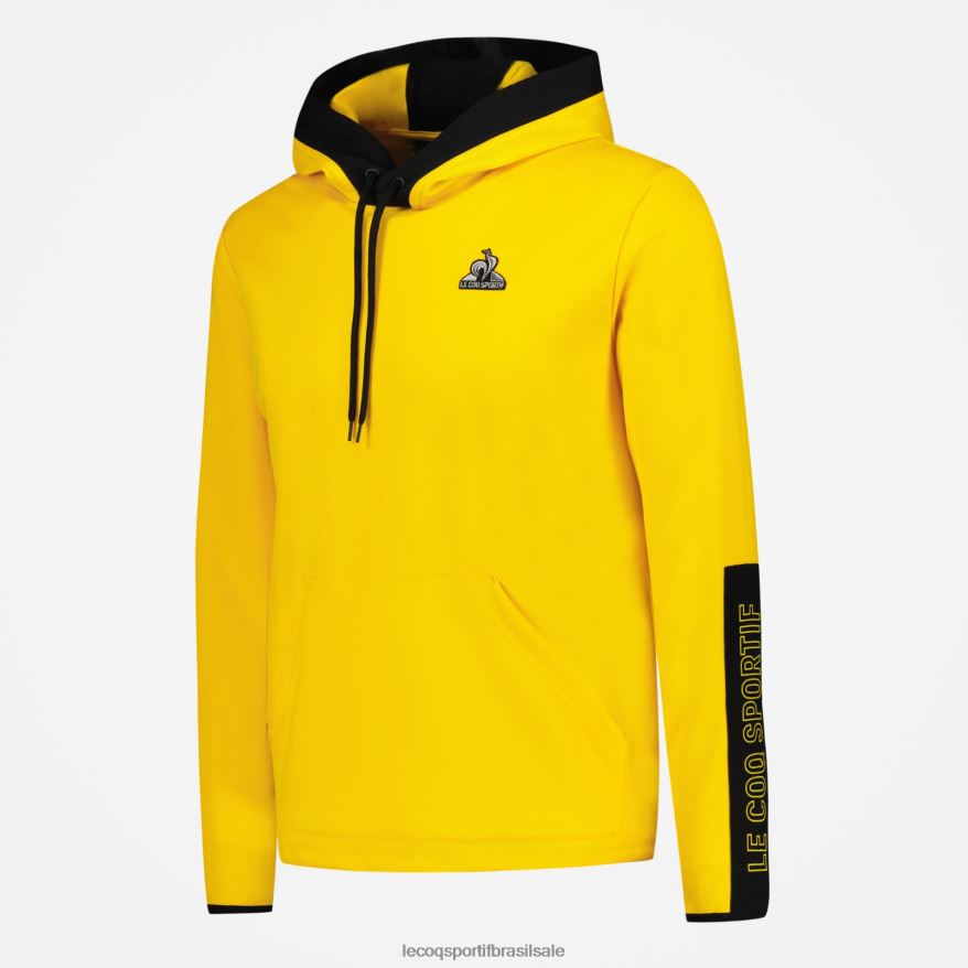 Le Coq Sportif roupas moletom com capuz amarelo homens 84V684451