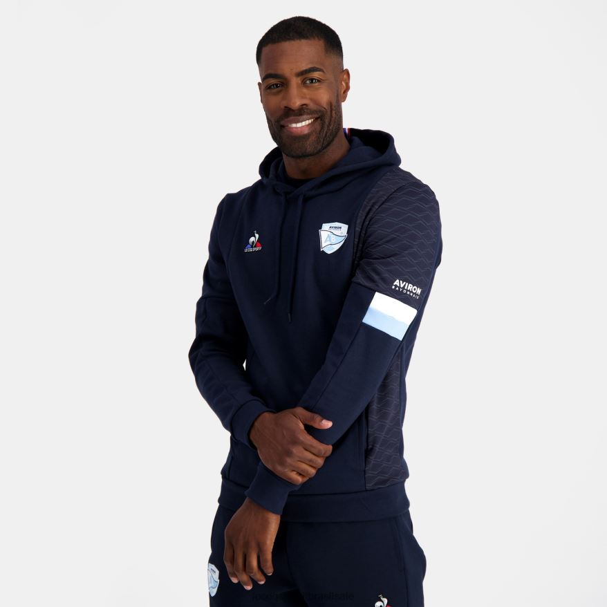 Le Coq Sportif roupas moletom com capuz azul homens 84V68429