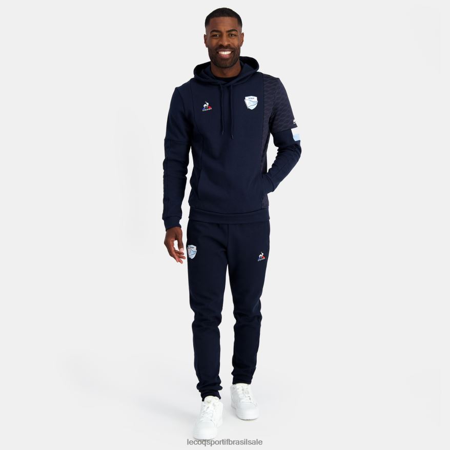 Le Coq Sportif roupas moletom com capuz azul homens 84V68429