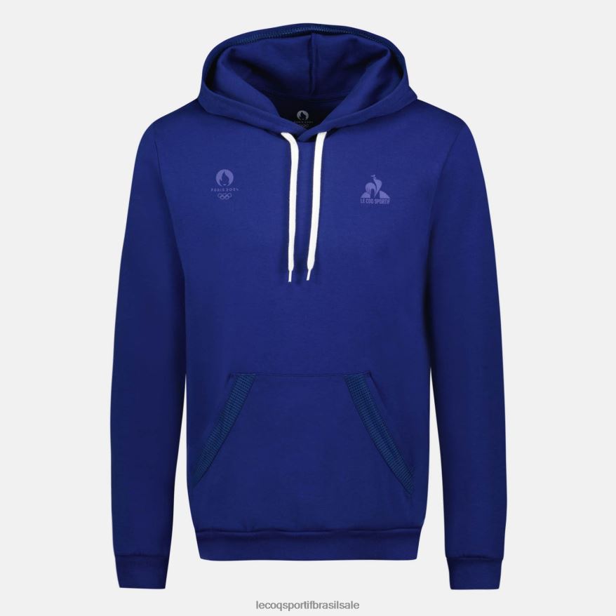 Le Coq Sportif roupas moletom com capuz azul homens 84V68431