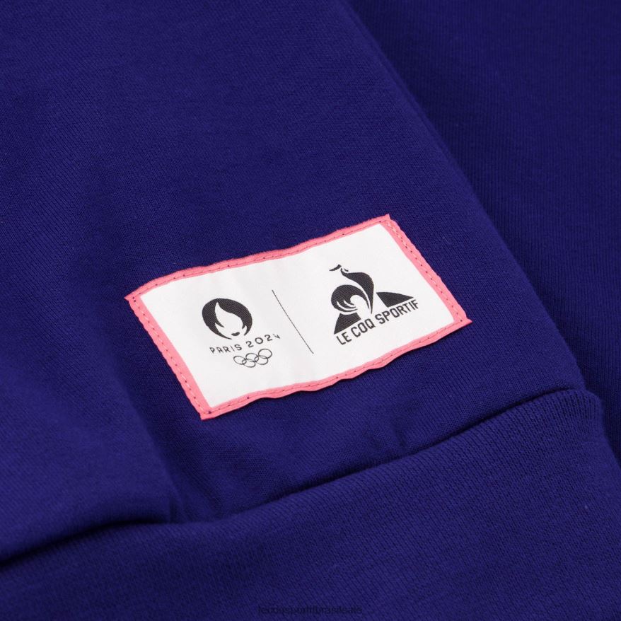 Le Coq Sportif roupas moletom com capuz azul homens 84V68431